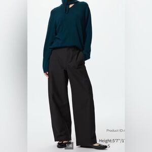 Uniqlo Black Jersey Barrel Pants NWT